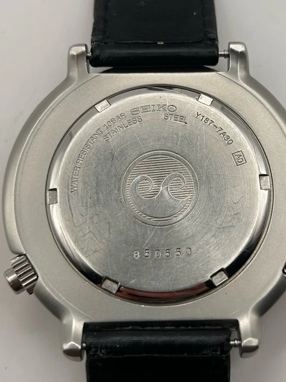 Seiko Italian Tuna Men’s Orange Dial Silver Case Chronograph Quartz 47mm Watch